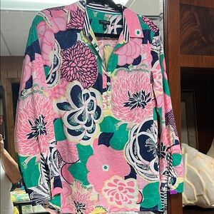 Talbots Large Multicolor floral  casual Blouse